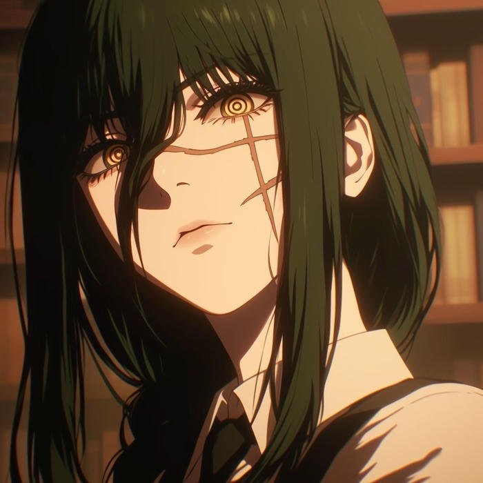 bức hình avatar anime đôi mắt xoáy vàng