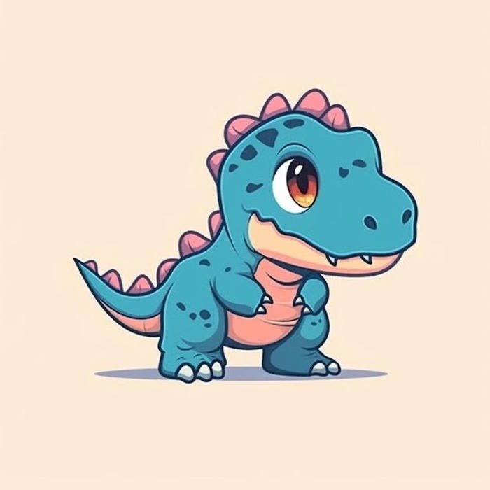 bức hình khủng long cute avatar dễ thương