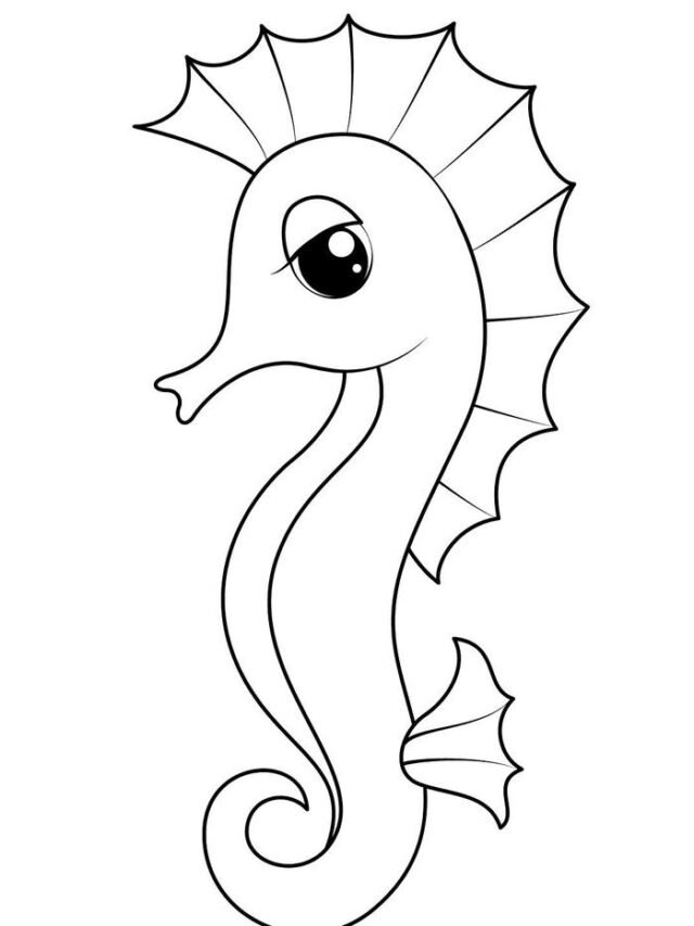 Chia sẻ 108+ tranh tô màu con cá ngựa giúp bé học màu sắc