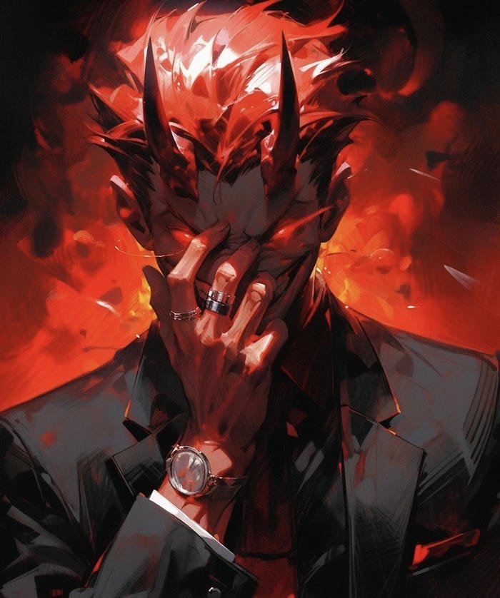 hình ác quỷ anime vẻ vô cảm