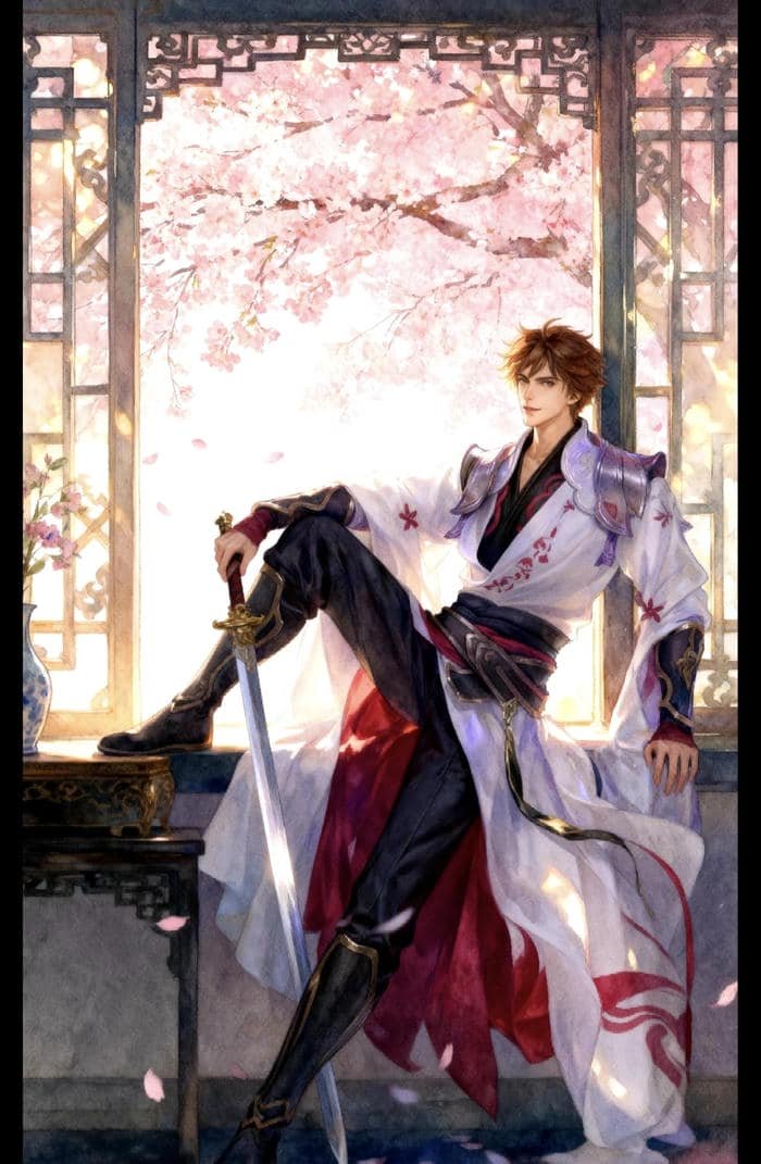 hình ảnh anime cổ trang nam dáng người mảnh mai