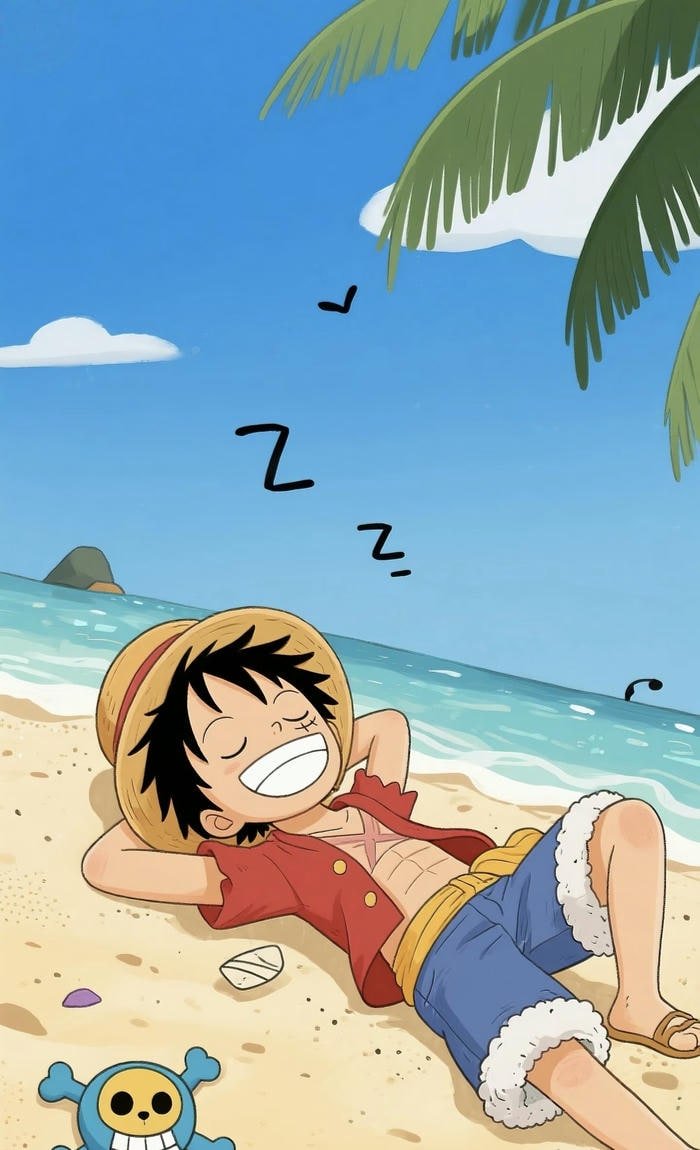 hình ảnh luffy mang nét hoạt hình
