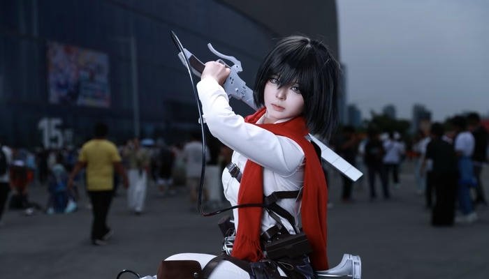 hình ảnh misaka cosplay gương lung linh