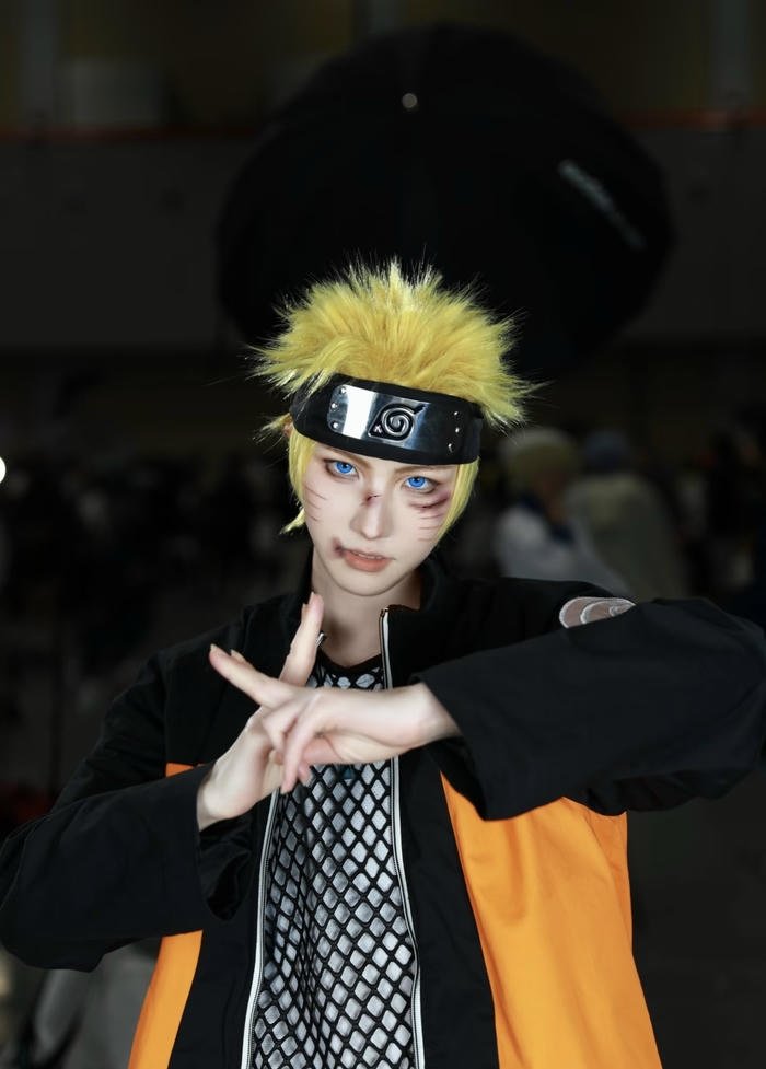 hình ảnh naruto cosplay thần sắc quyết tâm