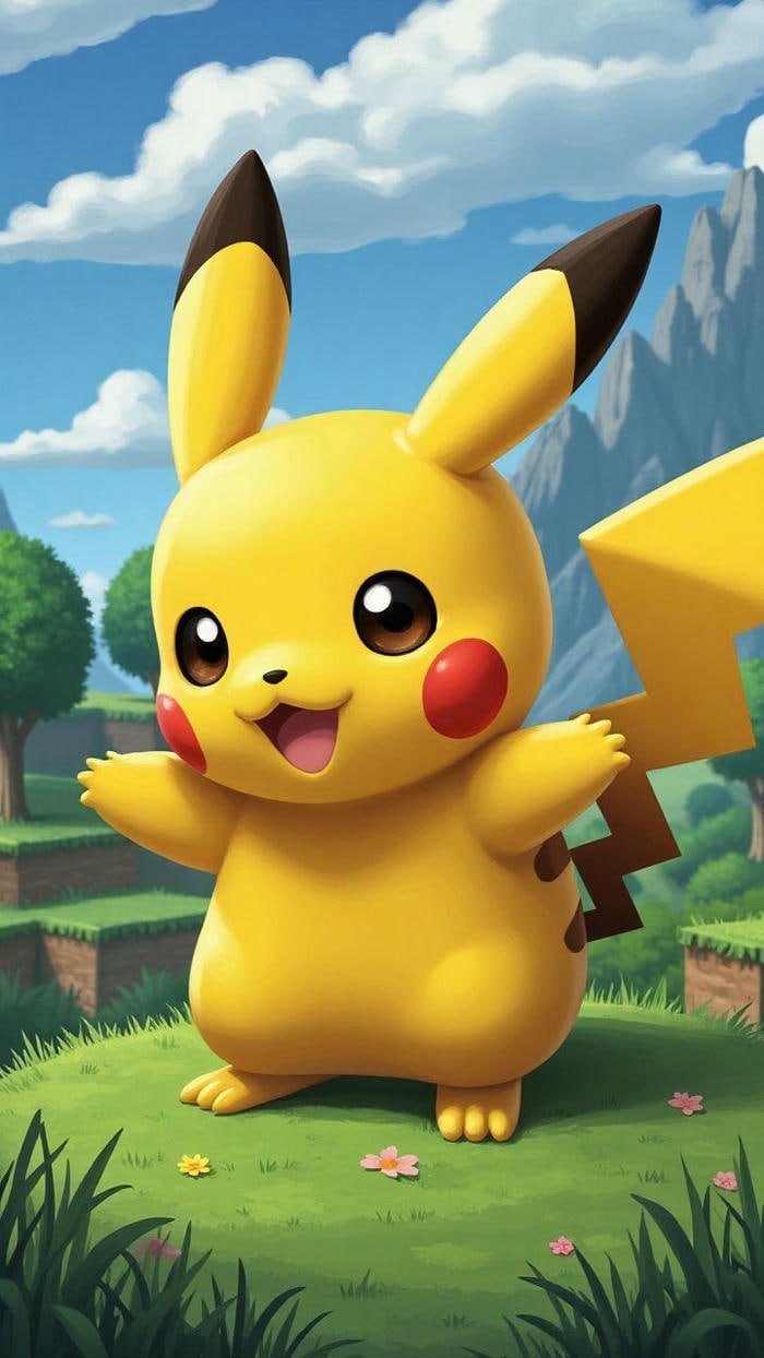 hình ảnh pikachu mang sắc thái vui