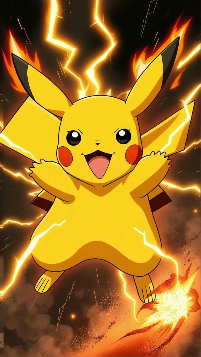 hình ảnh pikachu phong cách thân thiện
