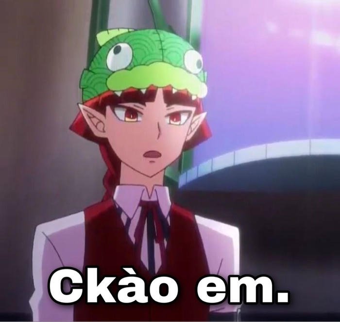 hình chế anime tình huống chào hỏi