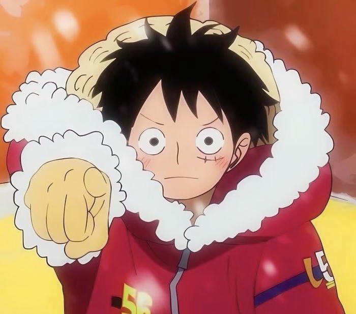 hình luffy thể hiện nét hoạt bát