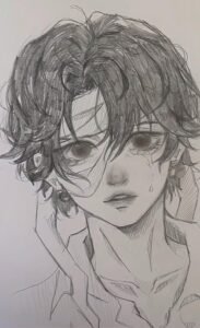 hình tranh vẽ anime ánh mắt có hồn