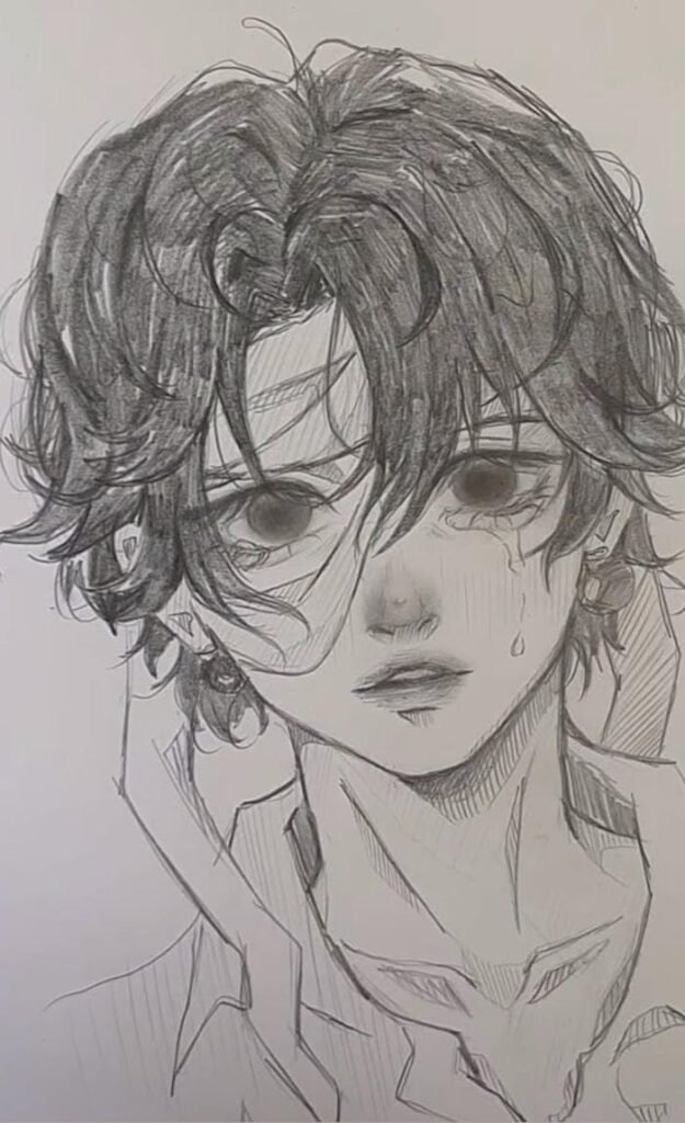 hình tranh vẽ anime ánh mắt có hồn