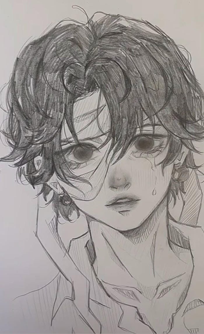 hình tranh vẽ anime ánh mắt có hồn