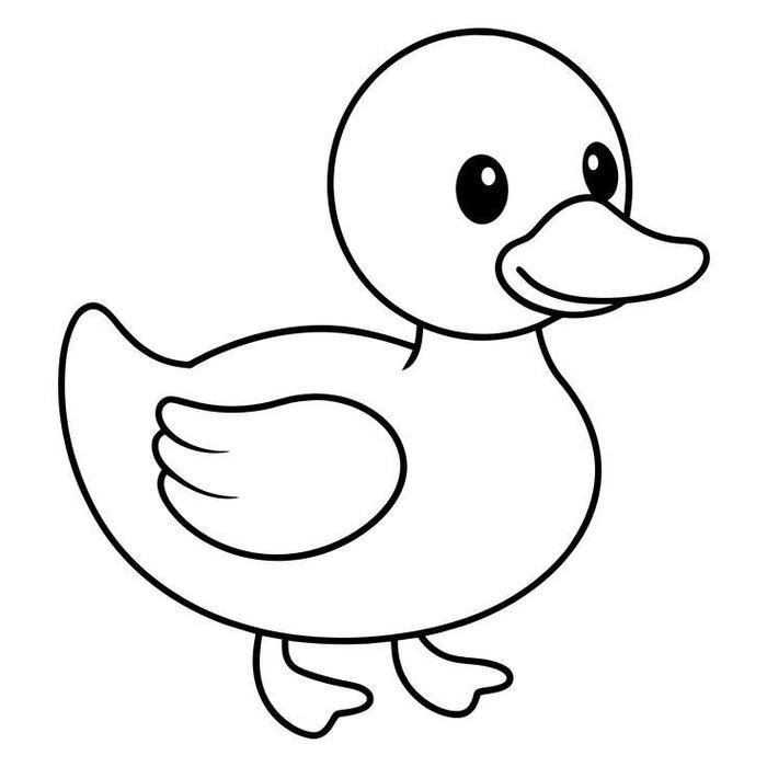 hình vẽ con vịt đơn giản dễ tô