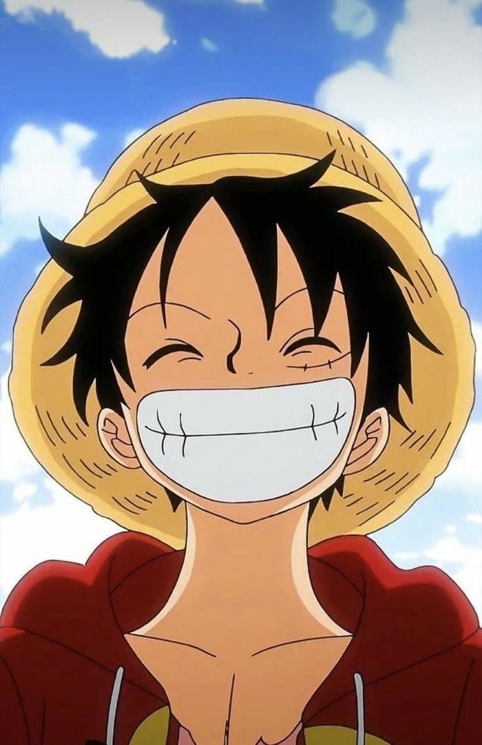luffy xuất hiện với nụ cười