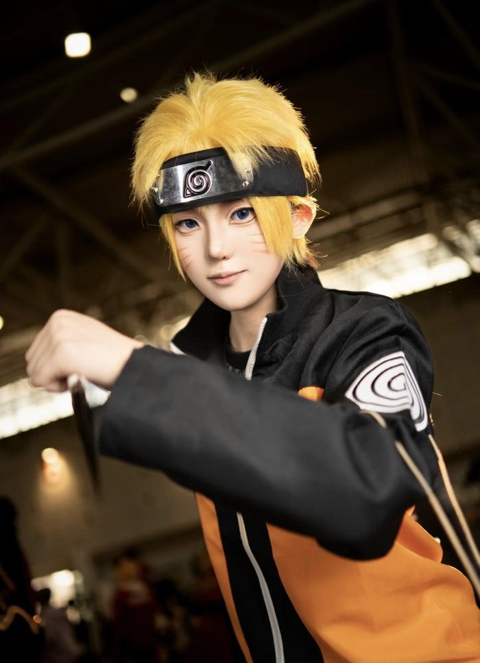 naruto cosplay đeo băng tóc đen