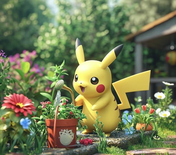 pikachu tạo hình đáng yêu tự nhiên