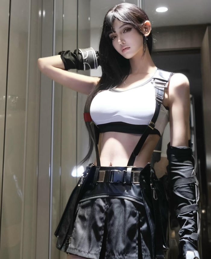 tifa cosplay ngoại hình nóng bỏng