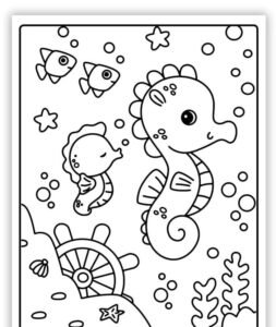 tô màu cá ngựa rèn luyện khéo tay