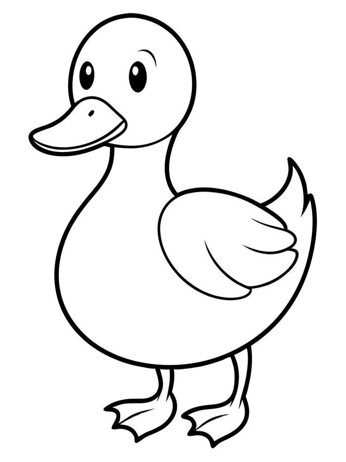 tranh tô màu con vịt cho bé