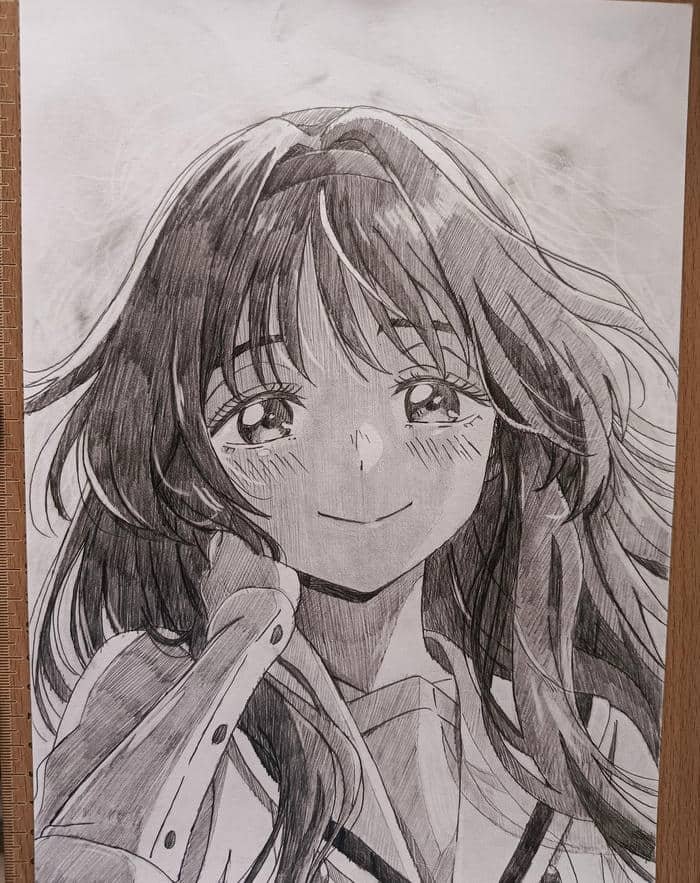 tranh vẽ anime nhân vật dáng vẻ cuốn