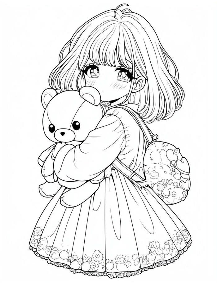 Ảnh Anime không màu mắt long lanh