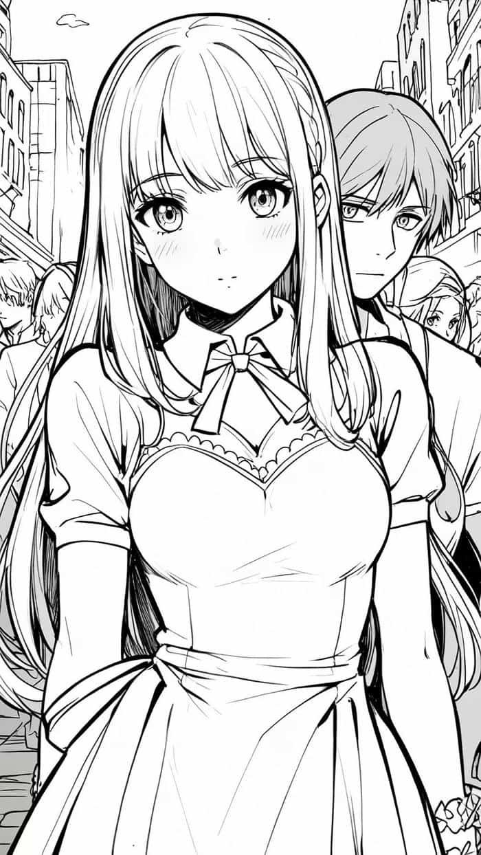 Ảnh Anime không màu nữ lạnh lùng