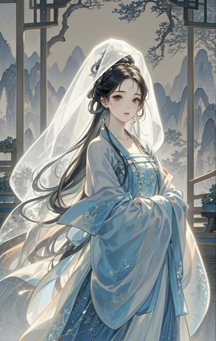 Ảnh anime cổ trang nữ dáng đứng thẳng