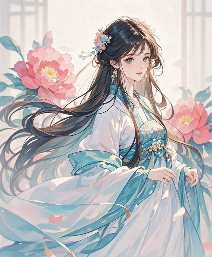 Ảnh anime cổ trang nữ nét mặt hiền