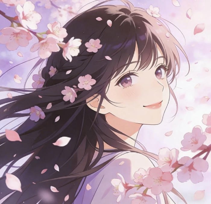 Ảnh anime hoa anh đào rơi nhẹ nhàng
