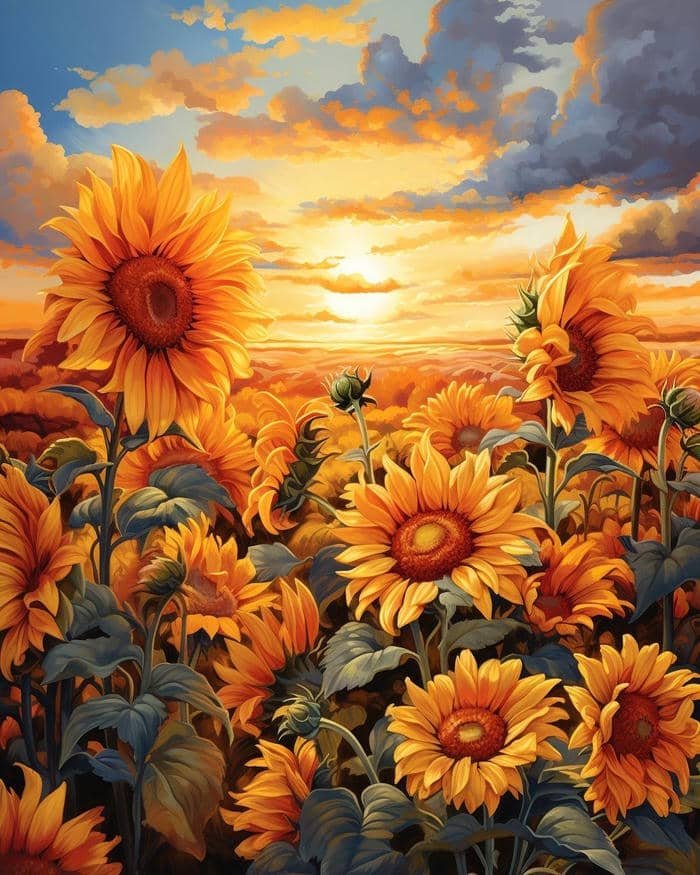 Anime hoa hướng dương mang nét thơ mộng