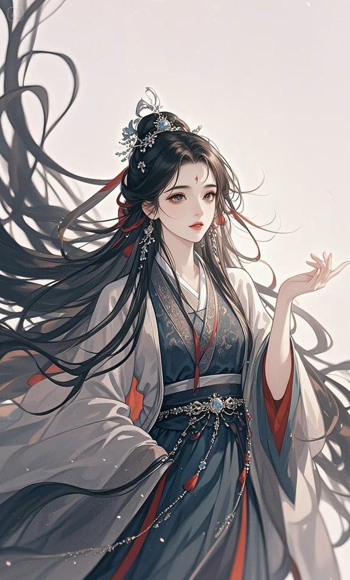 Bức hình anime cổ trang màu sắc trầm