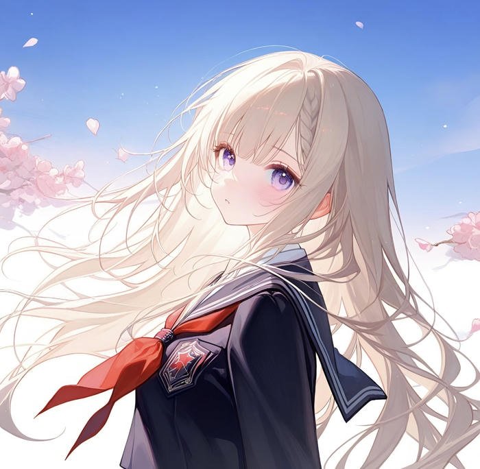 Cảnh hoa anh đào trong anime lung linh