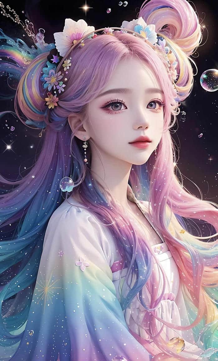 Hình ảnh anime 3d gương mặt cân đối