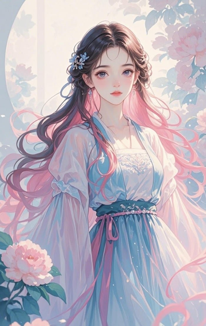 Hình ảnh anime cổ trang nữ đứng yên