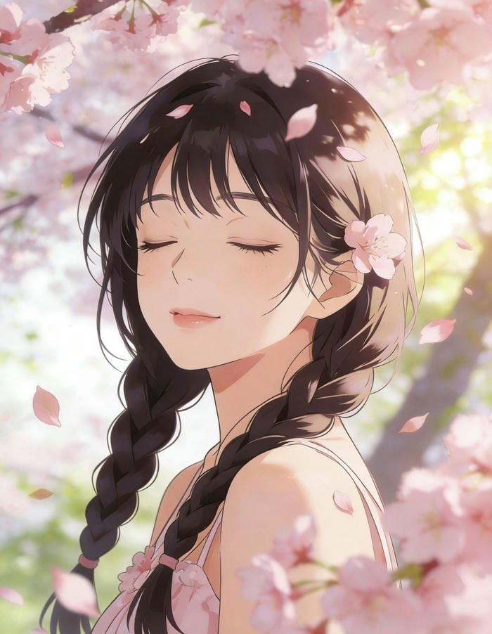 Hình ảnh hoa anh đào anime mộng mơ
