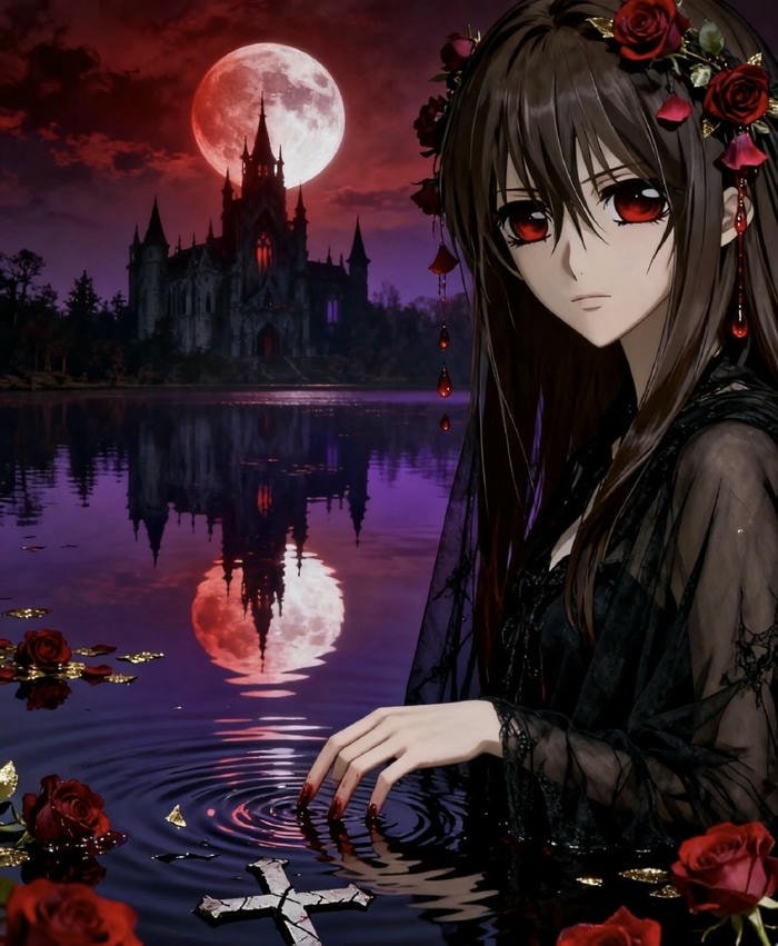 Hình ảnh ma cà rồng anime đêm tối