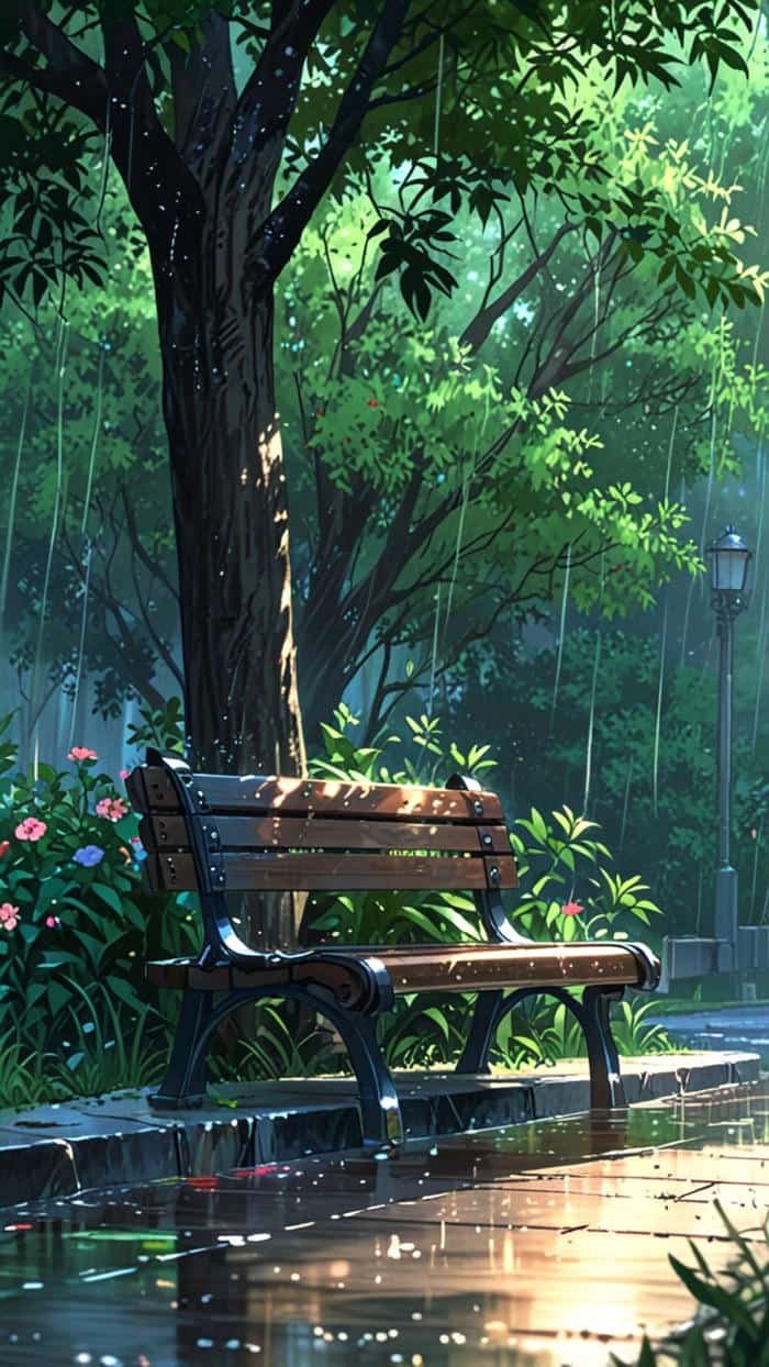 Hình ảnh mưa buồn mặt nước tí tách