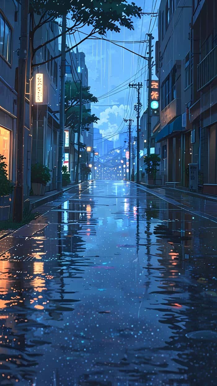 Hình ảnh mưa buồn mưa rơi chậm