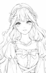 Hình anime không màu nổi bật