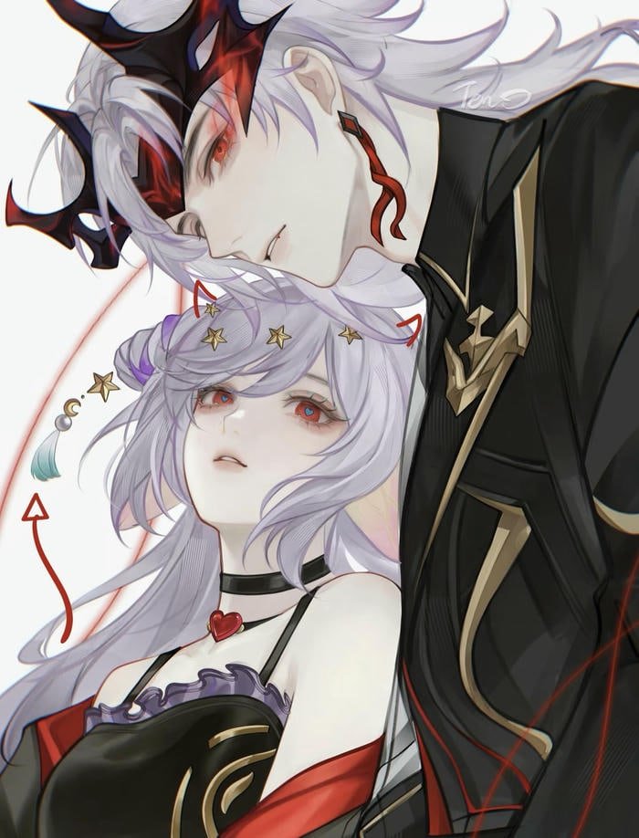 Hình anime ma cà rồng khung cảnh lãng mạn