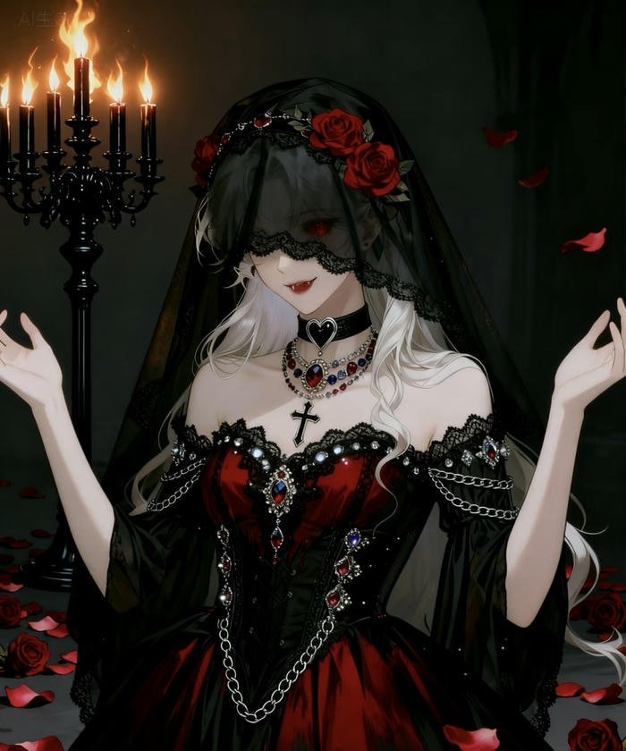 Hình ma cà rồng anime tối giản