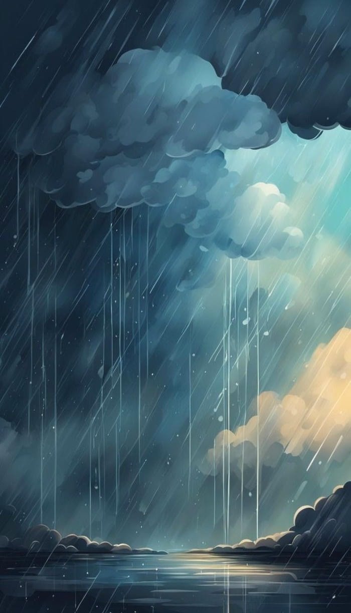 Hình mưa buồn con đường ướt lạnh