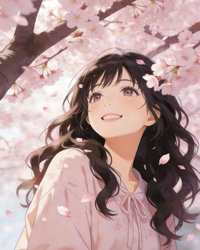 Hoa anh đào anime nở hồng khắp trời