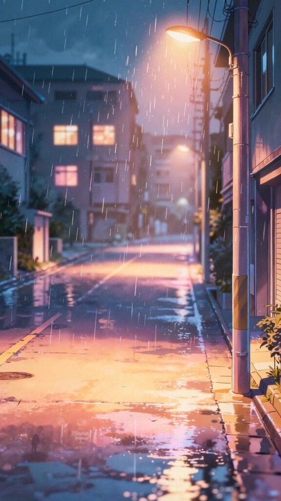 Mưa buồn không gian yên lặng