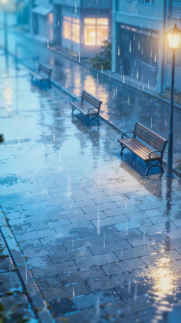 Mưa buồn khung cảnh đường phốjpg