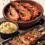 ảnh đồ ăn anime con tôm đỏ đẹp mắt