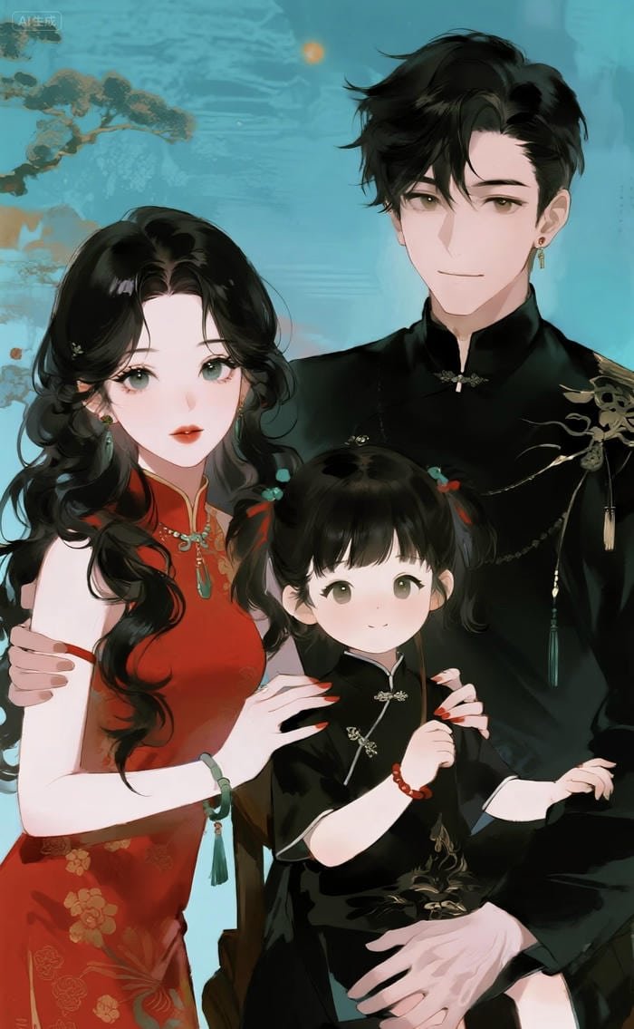 ảnh gia đình anime bố cao mẹ hiền