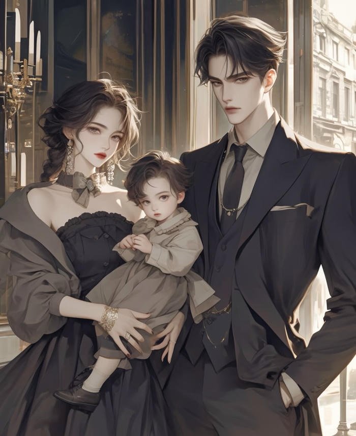 bức ảnh anime gia đình bố chững chạc