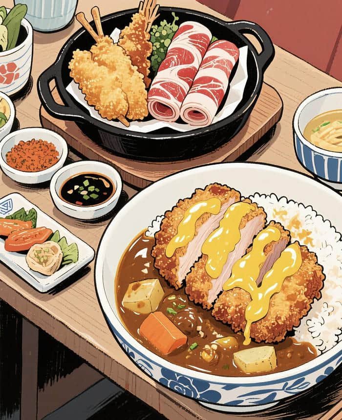 bức hình anime đồ ăn hấp dẫn