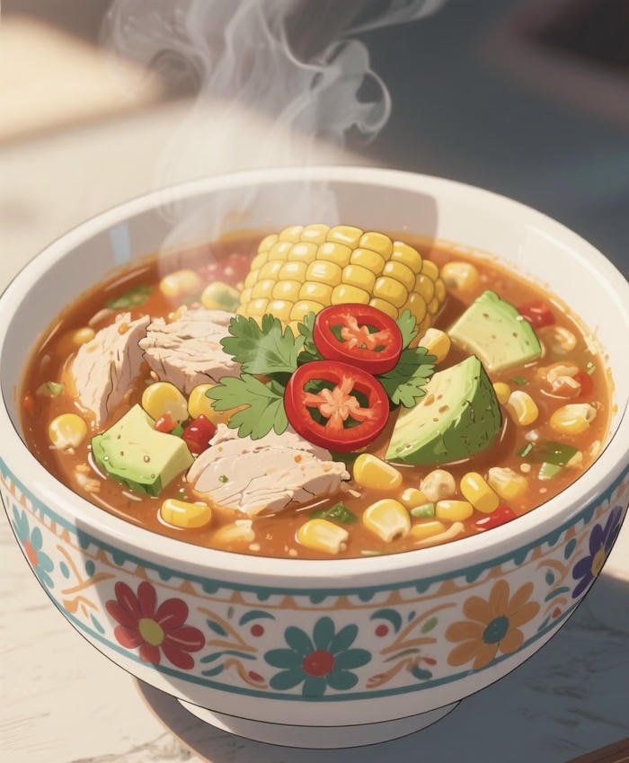 bức hình anime đồ ăn nóng hổi bốc hơi