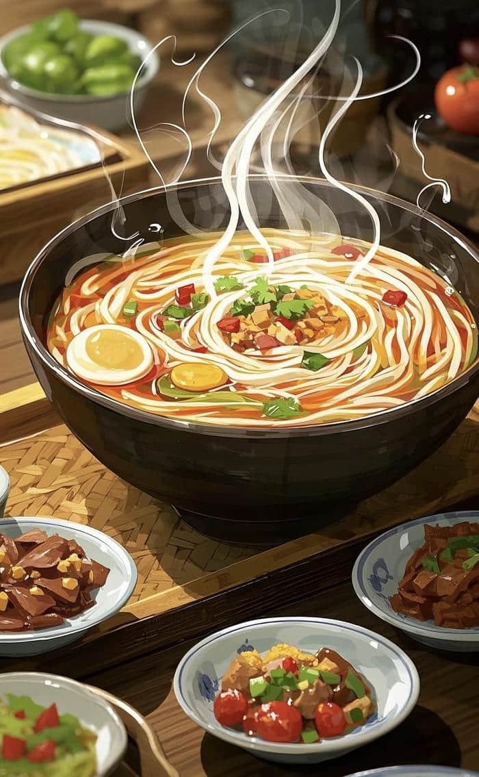 bức hình đồ ăn anime phong cách nhật